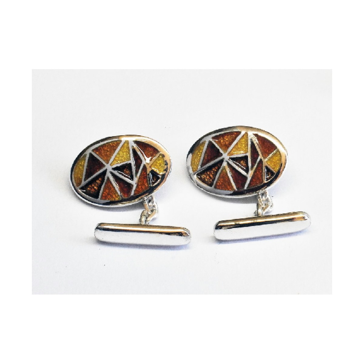 Ochre Oval Gaudí Cufflinks van Arior Barcelona
