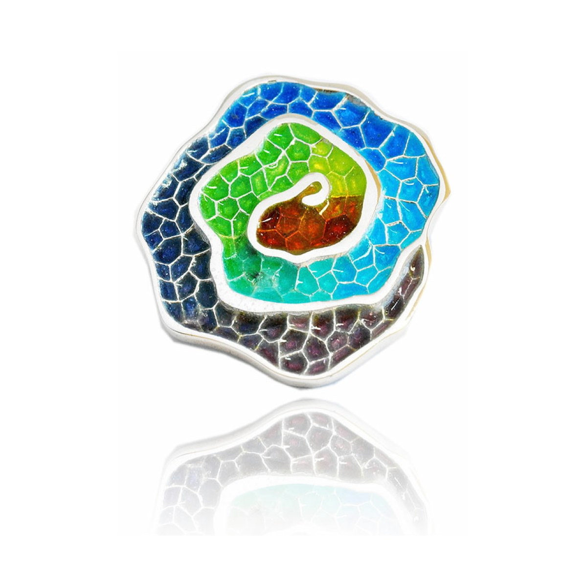 Colgante-broche Cargolis grande colorines van Arior Barcelona