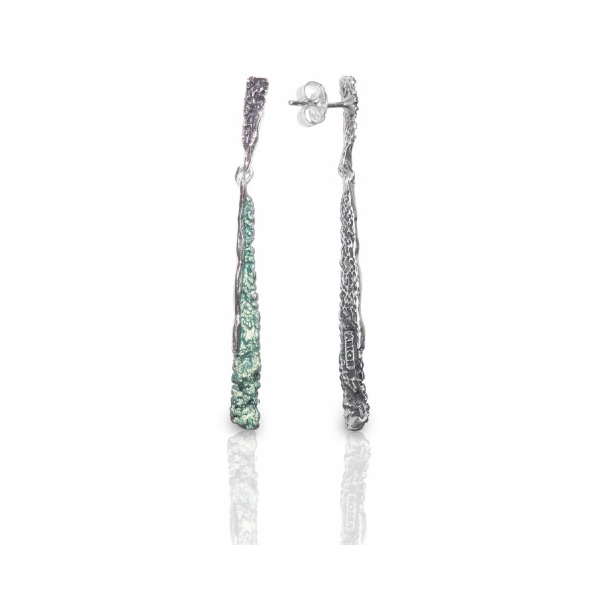 Symphony jade green 2 pieces earring van Arior Barcelona