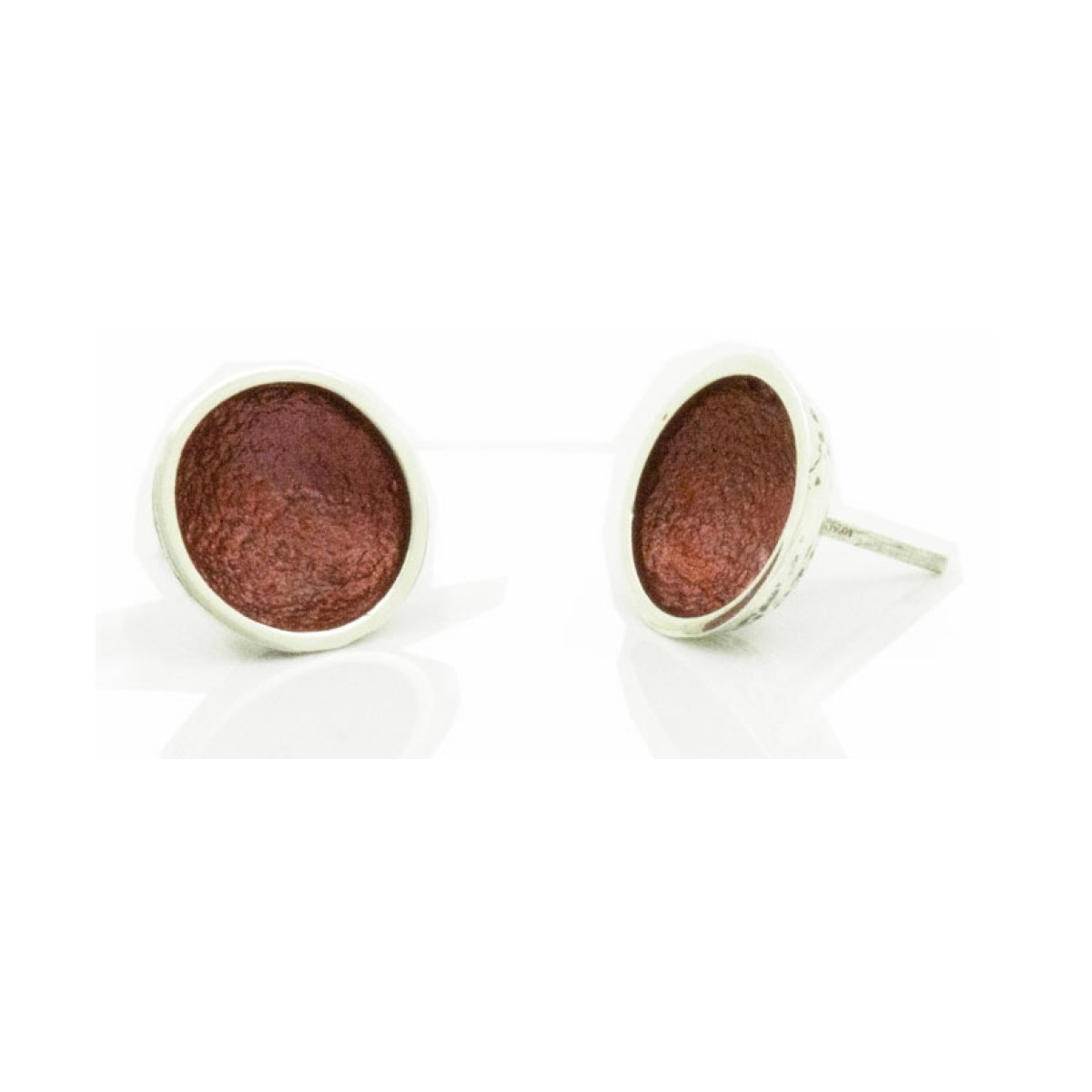 Singular red medium 1 round earring van Arior Barcelona