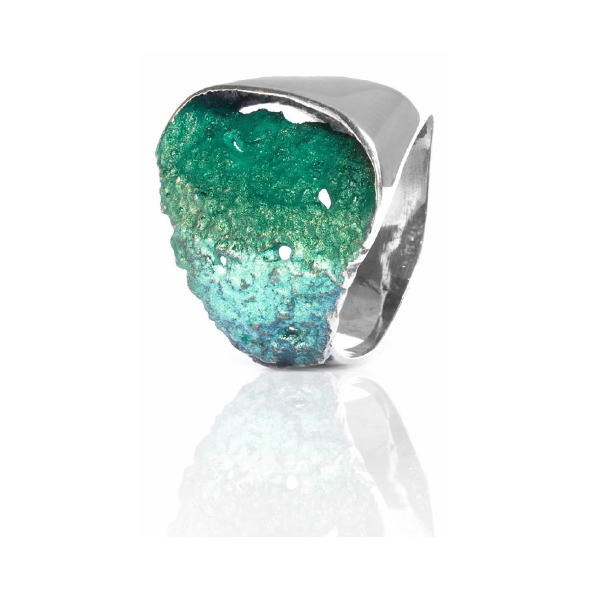 Gala emmerald green small ring van Arior Barcelona