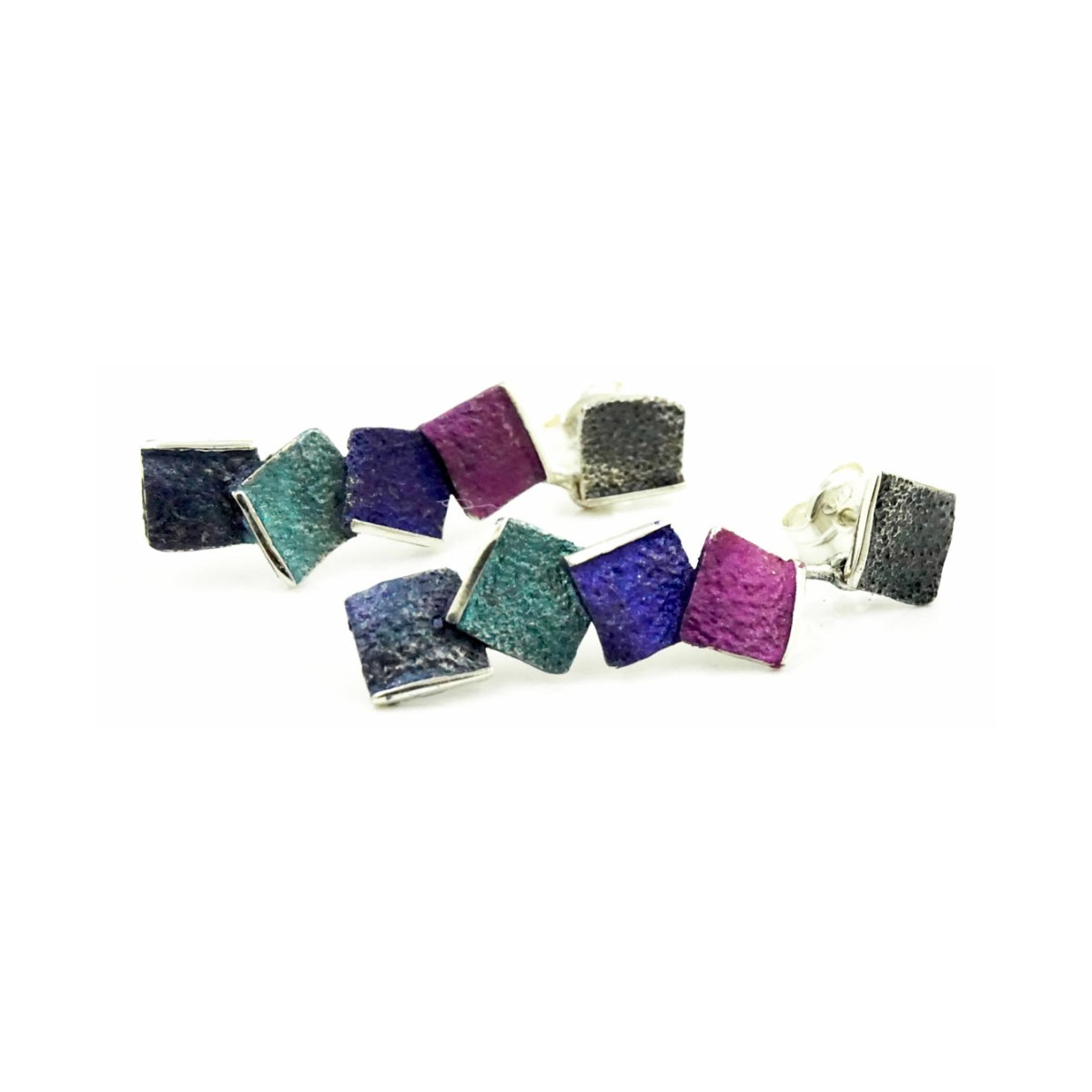 Kiros earrings 2 blue pieces van Arior Barcelona