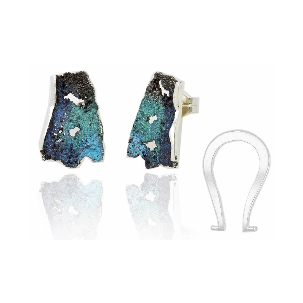 Medium Formentera-blue Intenzza earrings van Arior Barcelona