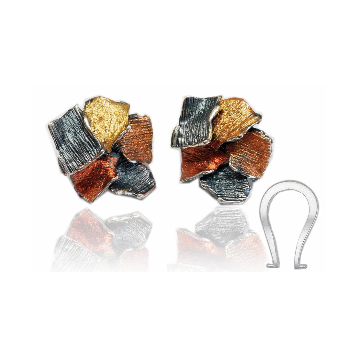 Big ochre Summum earrings van Arior Barcelona