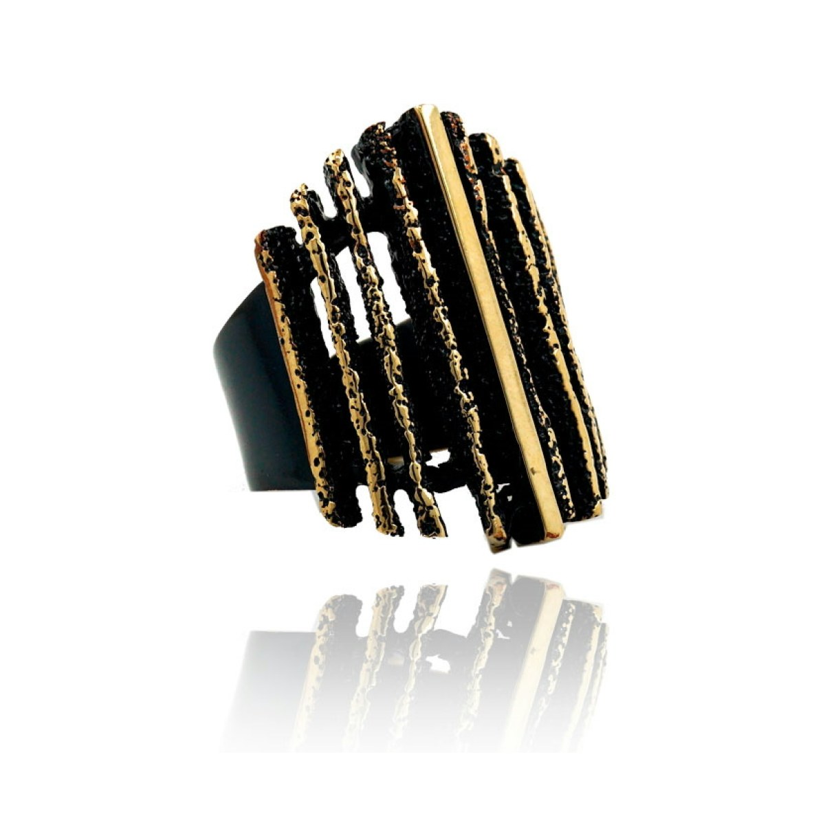 Junc GoldenBlack big ring van Arior Barcelona