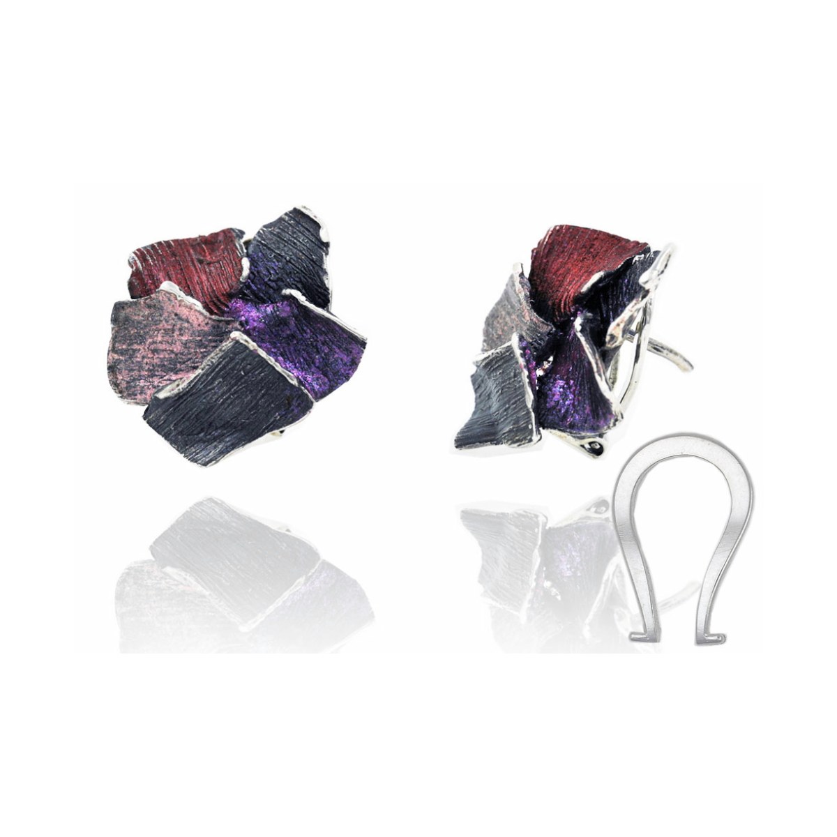 Big red Summum earrings van Arior Barcelona