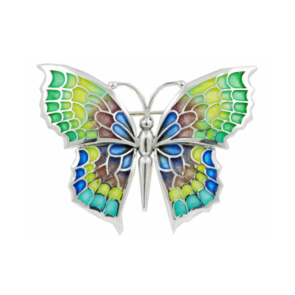 XXL Colorful Butterfly Brooch Green to Blue van Arior Barcelona