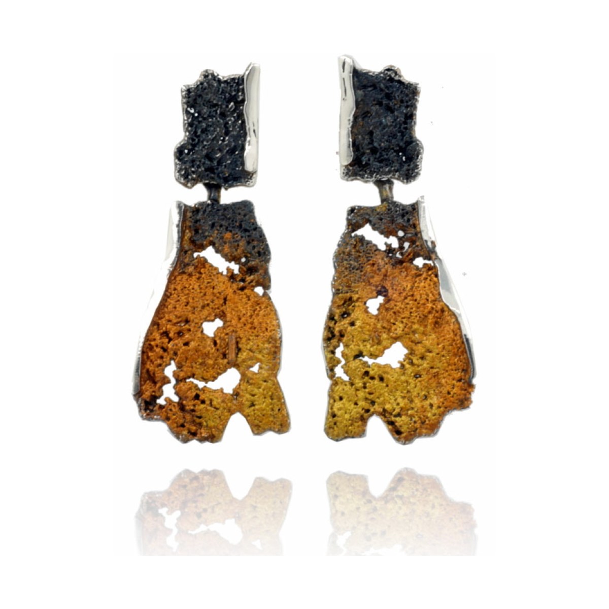 2 pieces ochre Intenzza earrings van Arior Barcelona