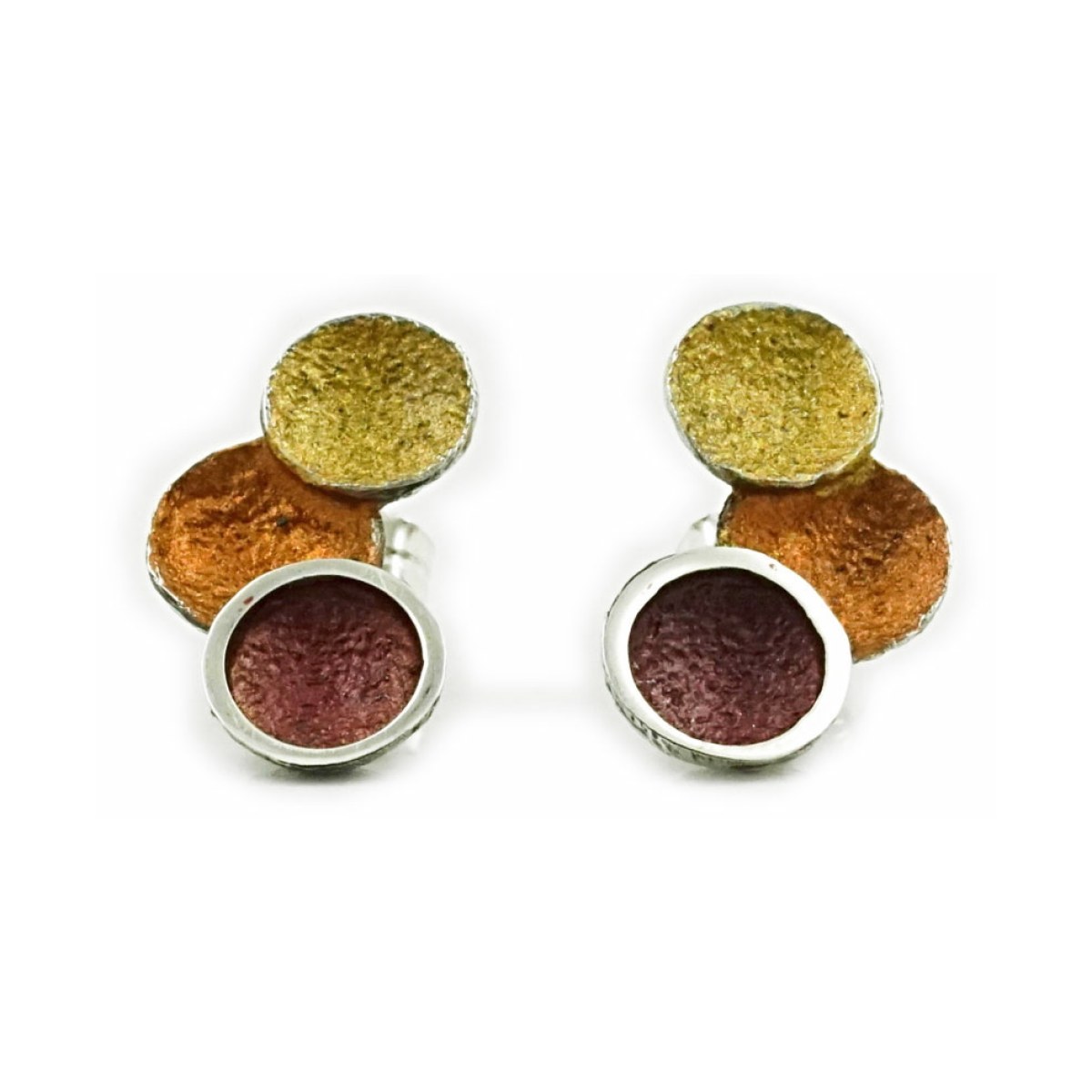 Singular ochre 3 round earring van Arior Barcelona