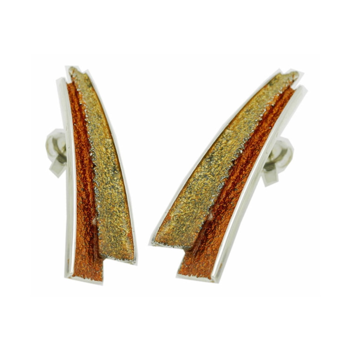 Troia ochre big earring van Arior Barcelona