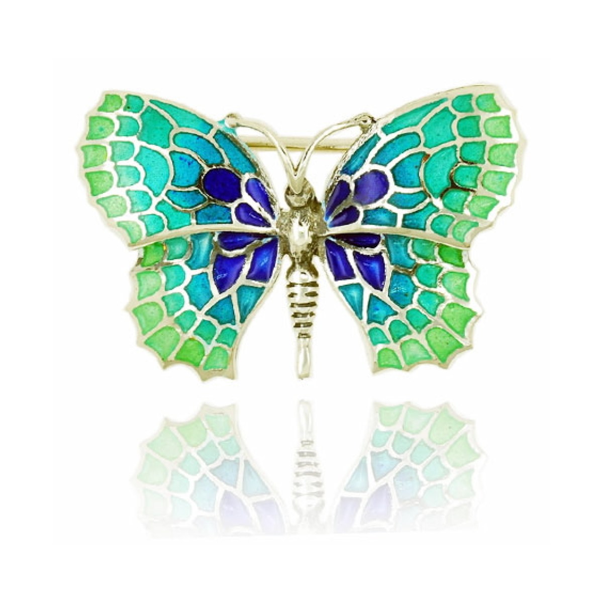 Mosaic "trencadís" Butterfly small brooch van Arior Barcelona
