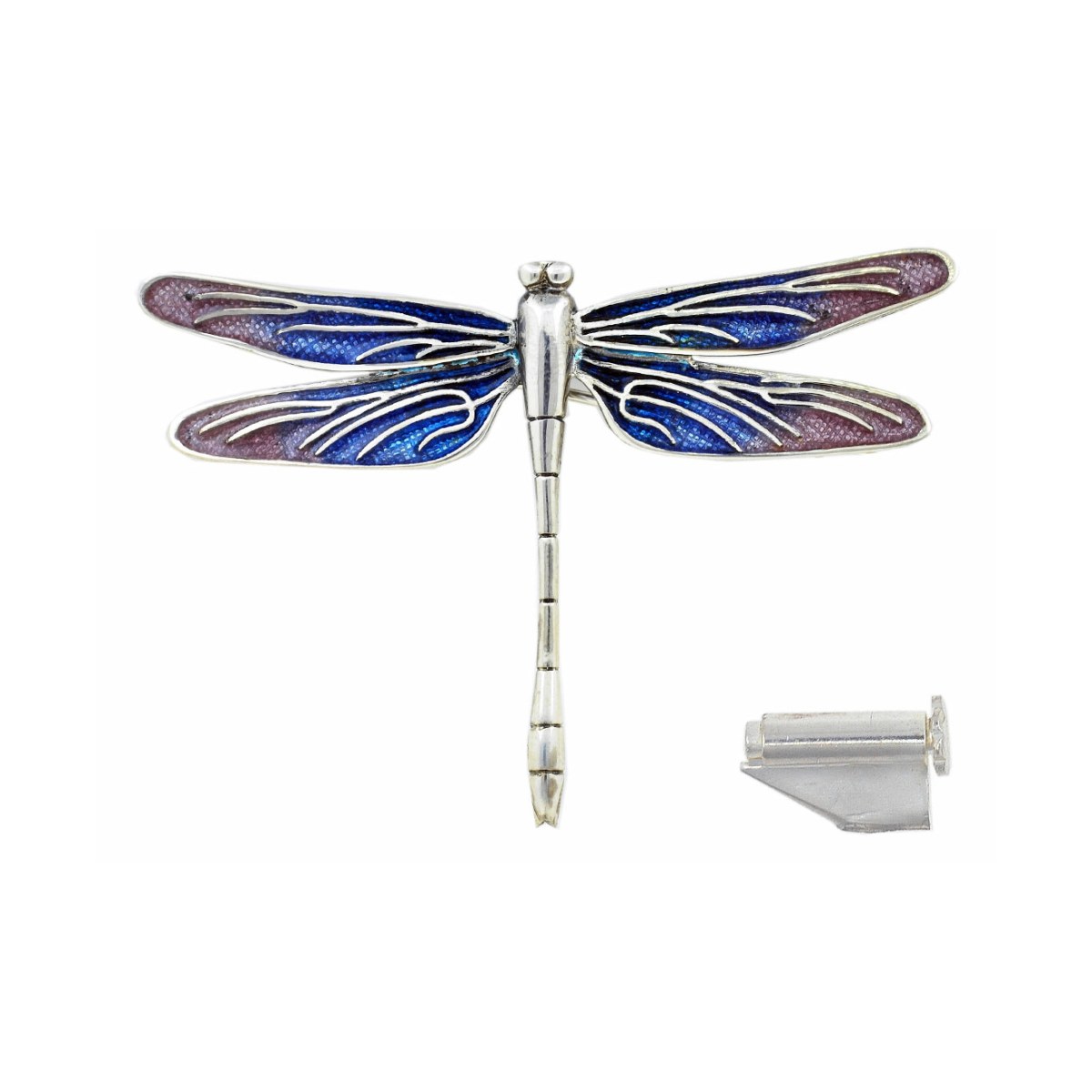 Large Dark Violet-Blue Dragonfly Brooch van Arior Barcelona