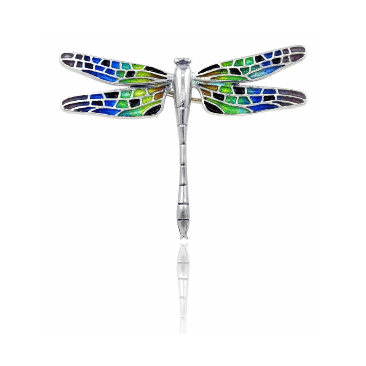 Colorful Black 'Trencadis' Mosaic Dragonfly Pendant van Arior Barcelona
