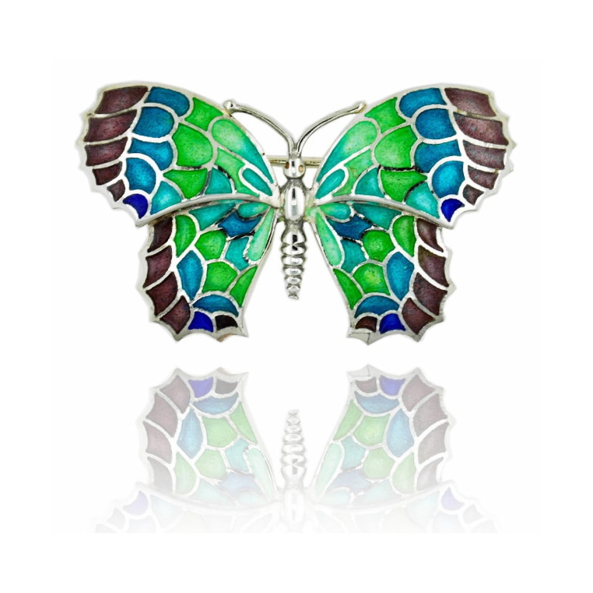 Medium Lilac-Green Butterfly Brooch van Arior Barcelona