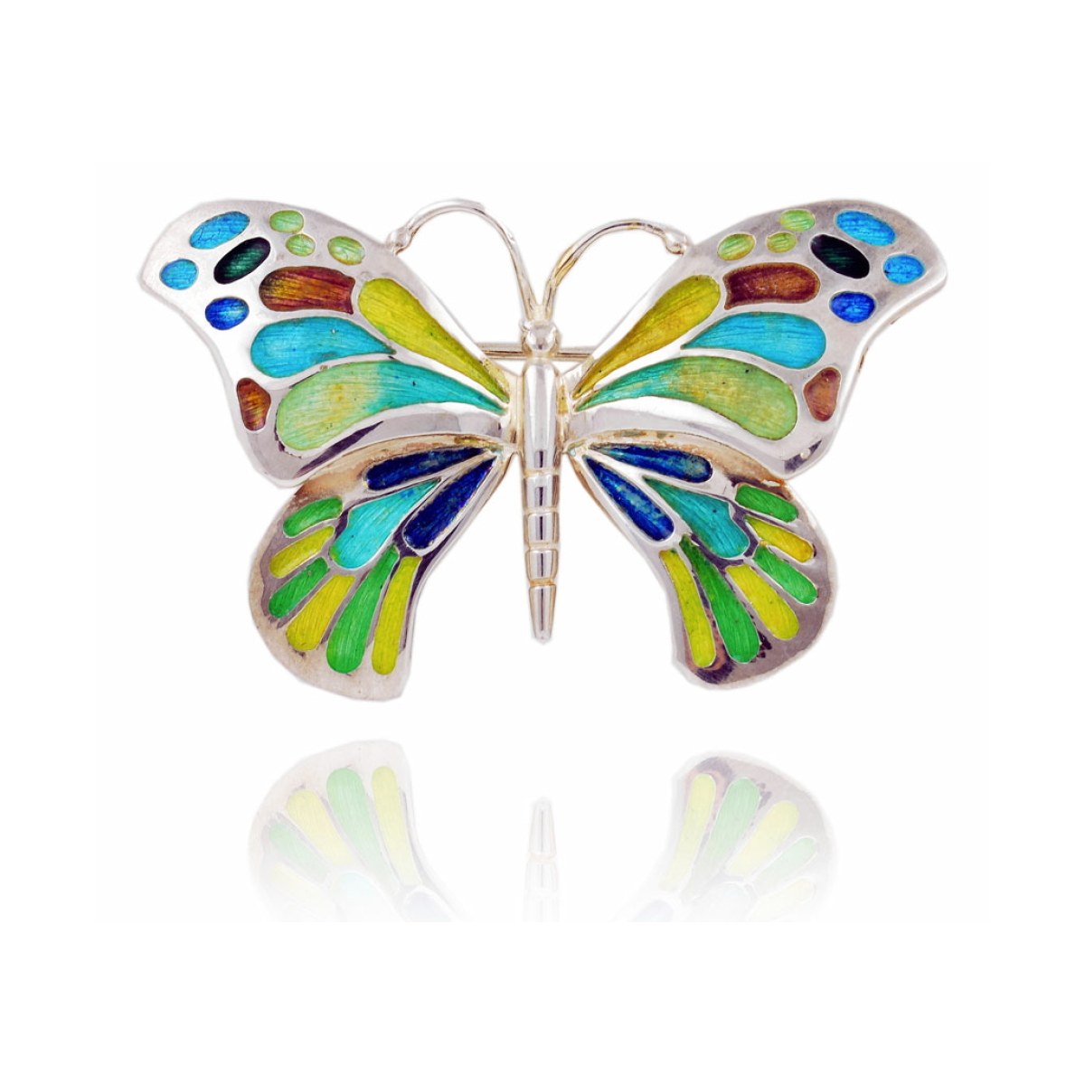Large Colorful Violet-Blue-Green Butterfly Brooch Design 2010 van Arior Barcelona