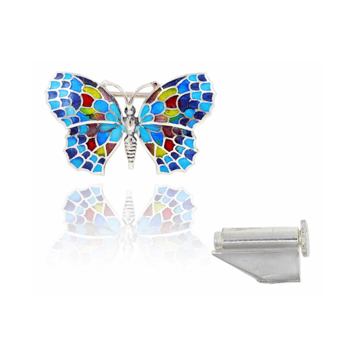Small Colorful Butterfly Brooch van Arior Barcelona