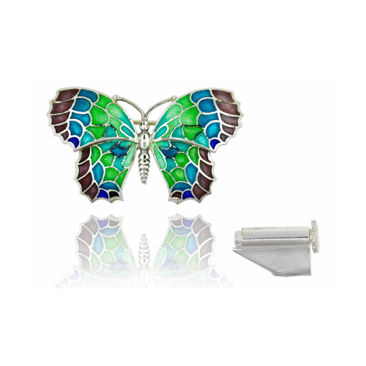 Medium Lilac-Green Butterfly Brooch van Arior Barcelona