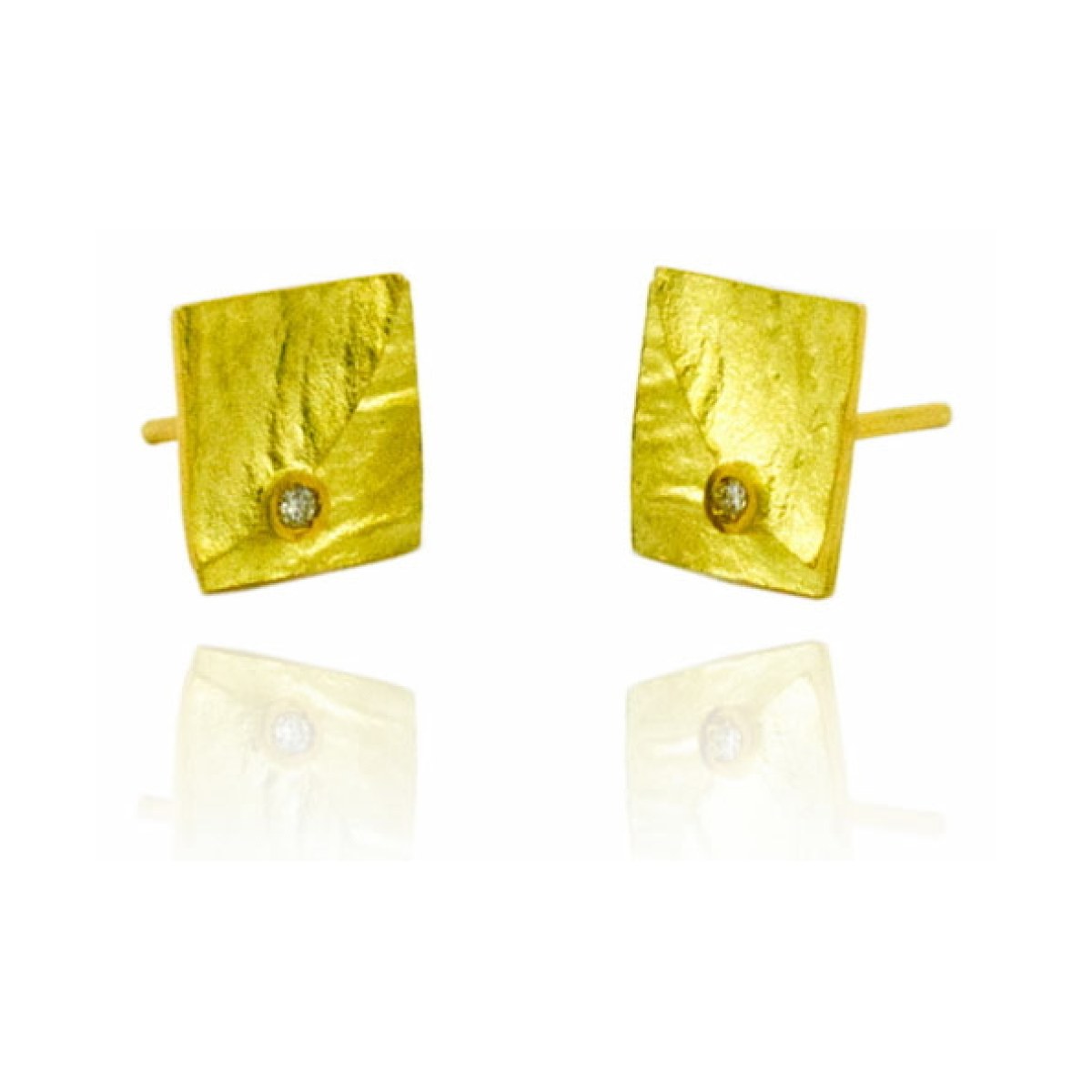 Pendientes doble hoja oro van Arior Barcelona