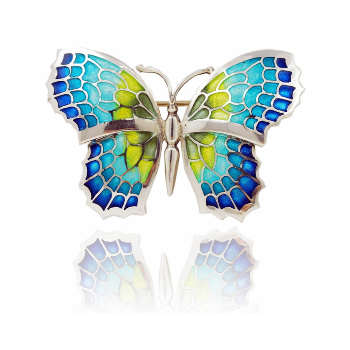 Medium Green Fly Butterfly Brooch van Arior Barcelona
