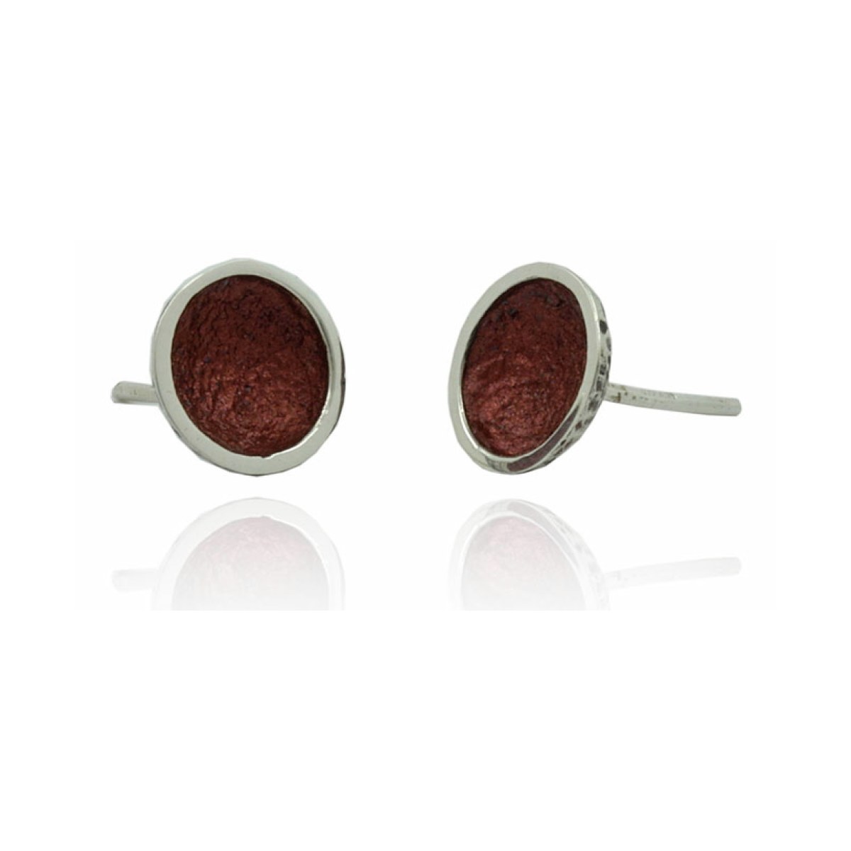 Singular red little 1 round earring van Arior Barcelona