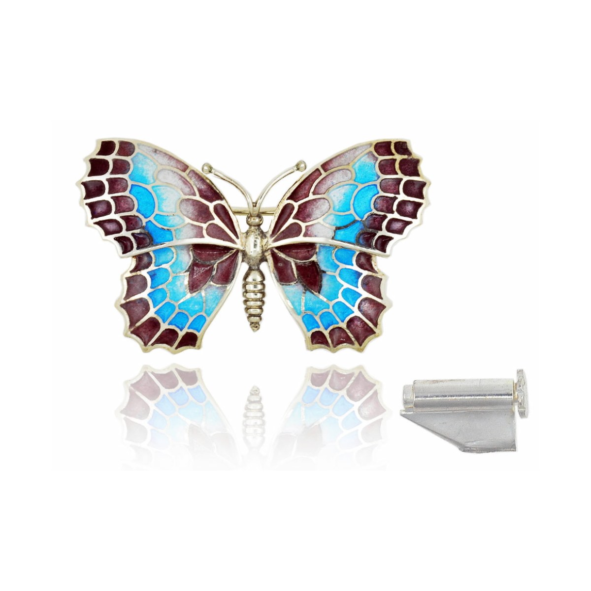 Large Violet-Blue Butterfly Brooch van Arior Barcelona