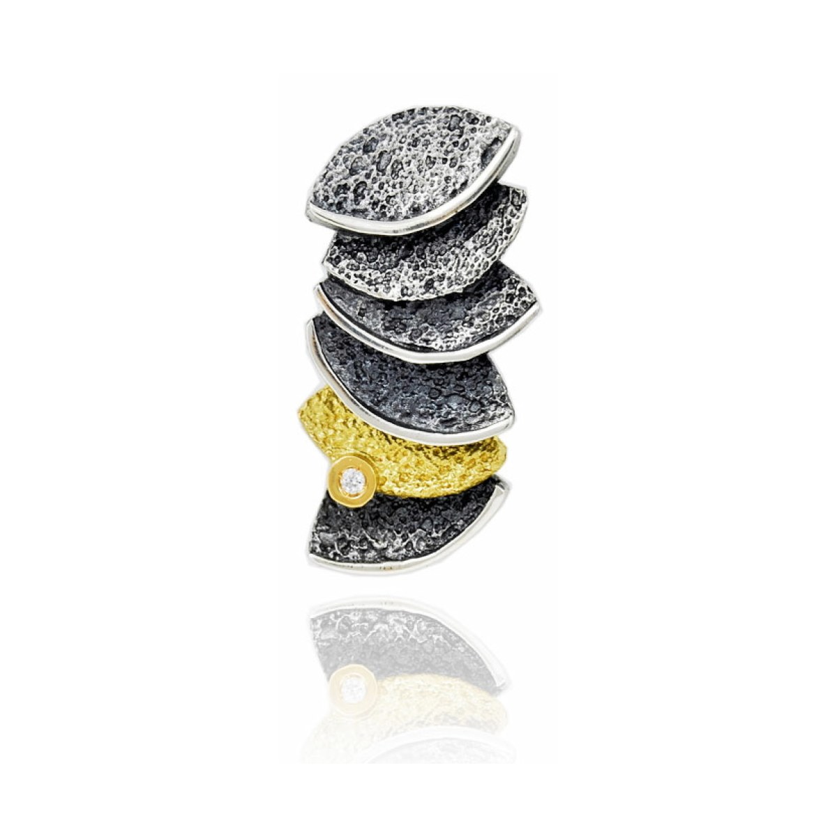Smile silver & gold pendant van Arior Barcelona