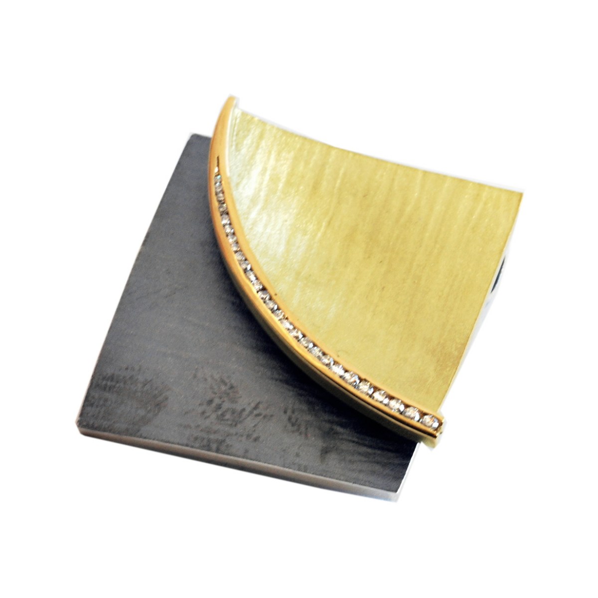 DobleFulla silver&gold&diamonds big pendant van Arior Barcelona