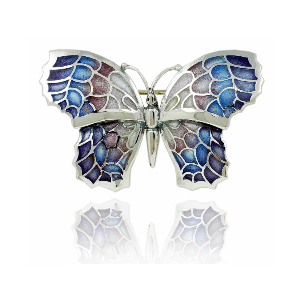 Large Violet Fly Butterfly Brooch van Arior Barcelona