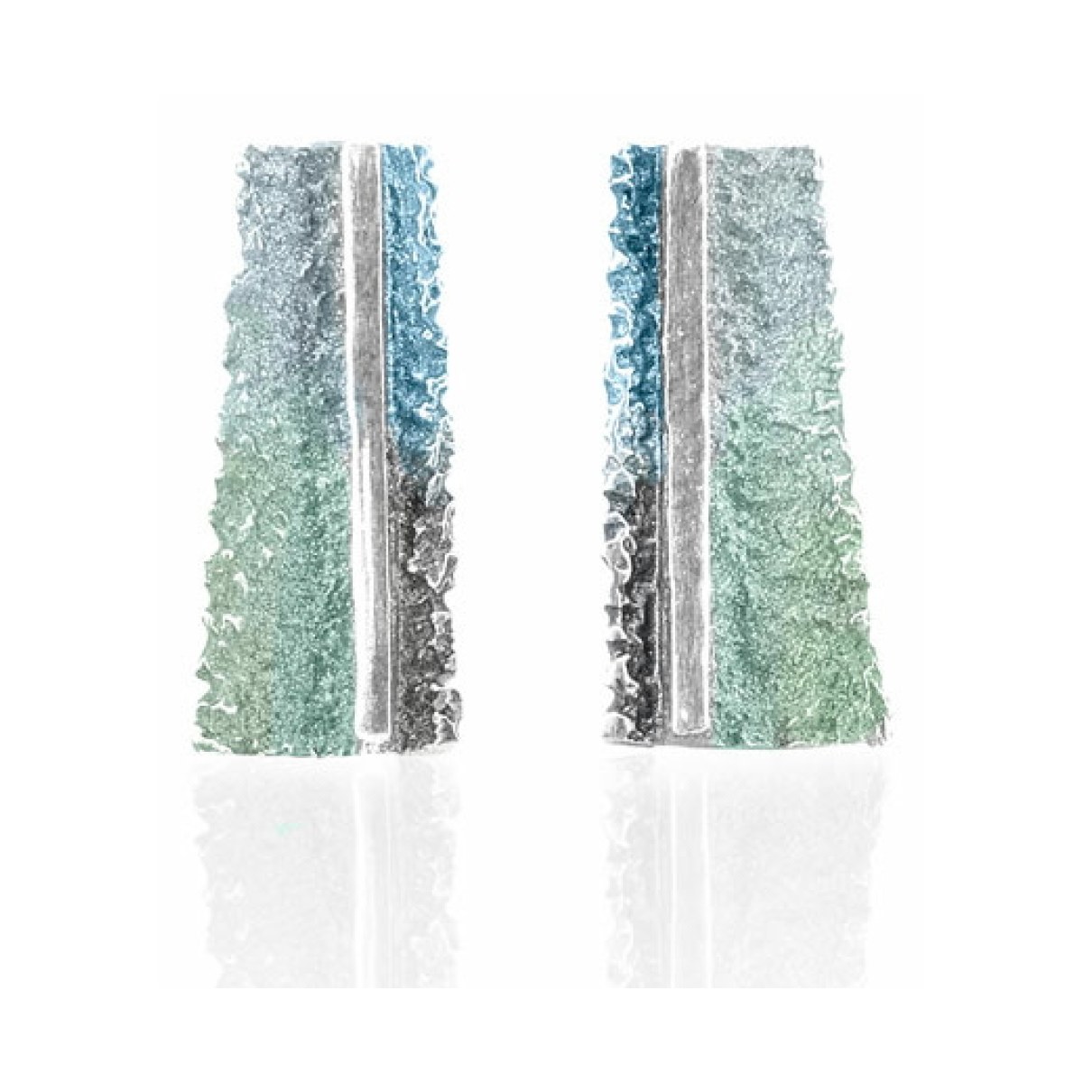 Osha emerald-green small earring van Arior Barcelona