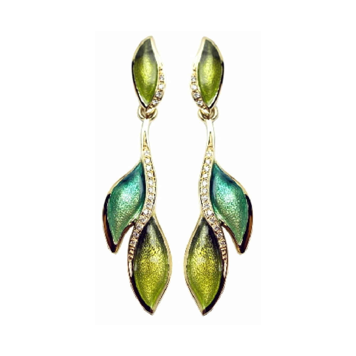 Botanic green two-pieces earring van Arior Barcelona