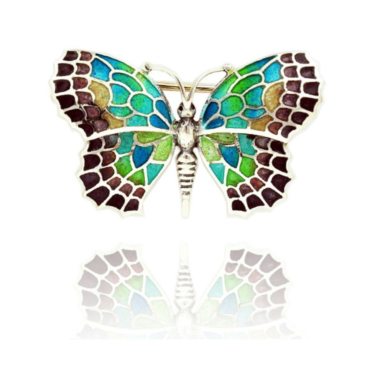 Small Violet-Green Butterfly Brooch van Arior Barcelona