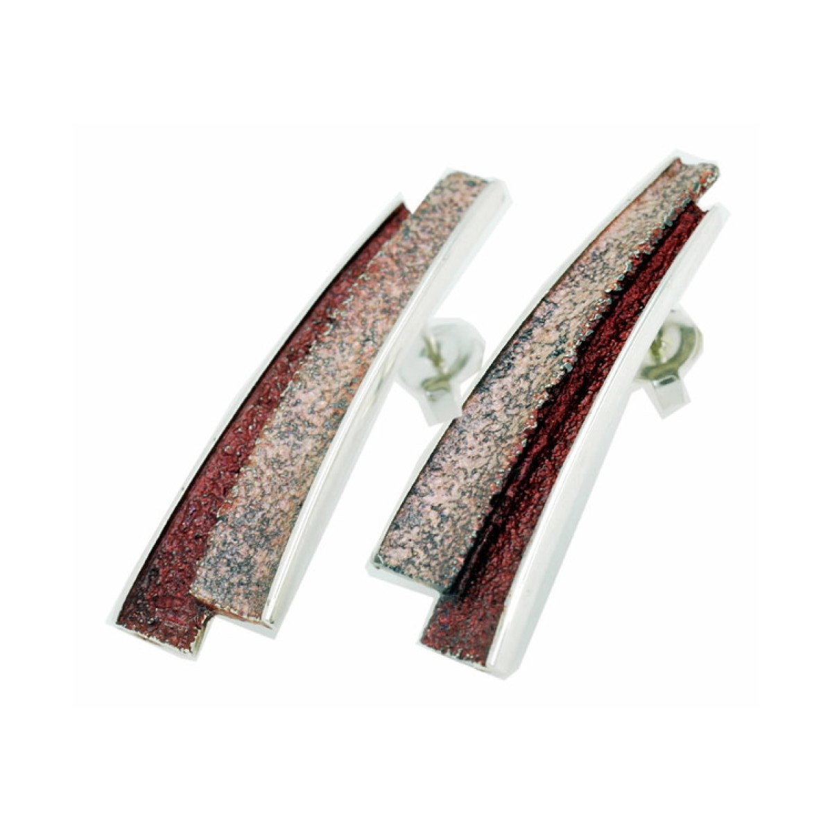 Big red Troia earrings van Arior Barcelona