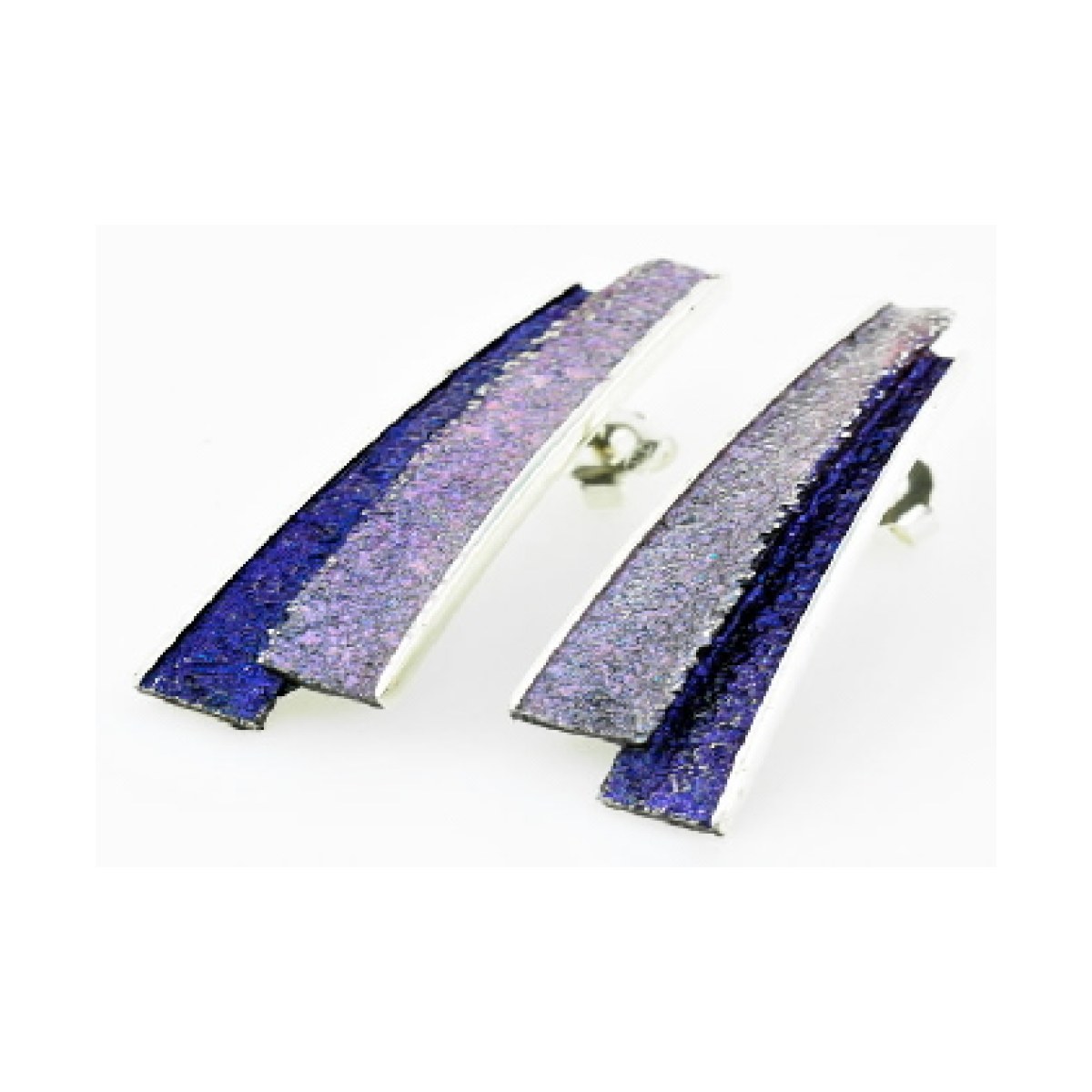 Big violet Troia earrings van Arior Barcelona