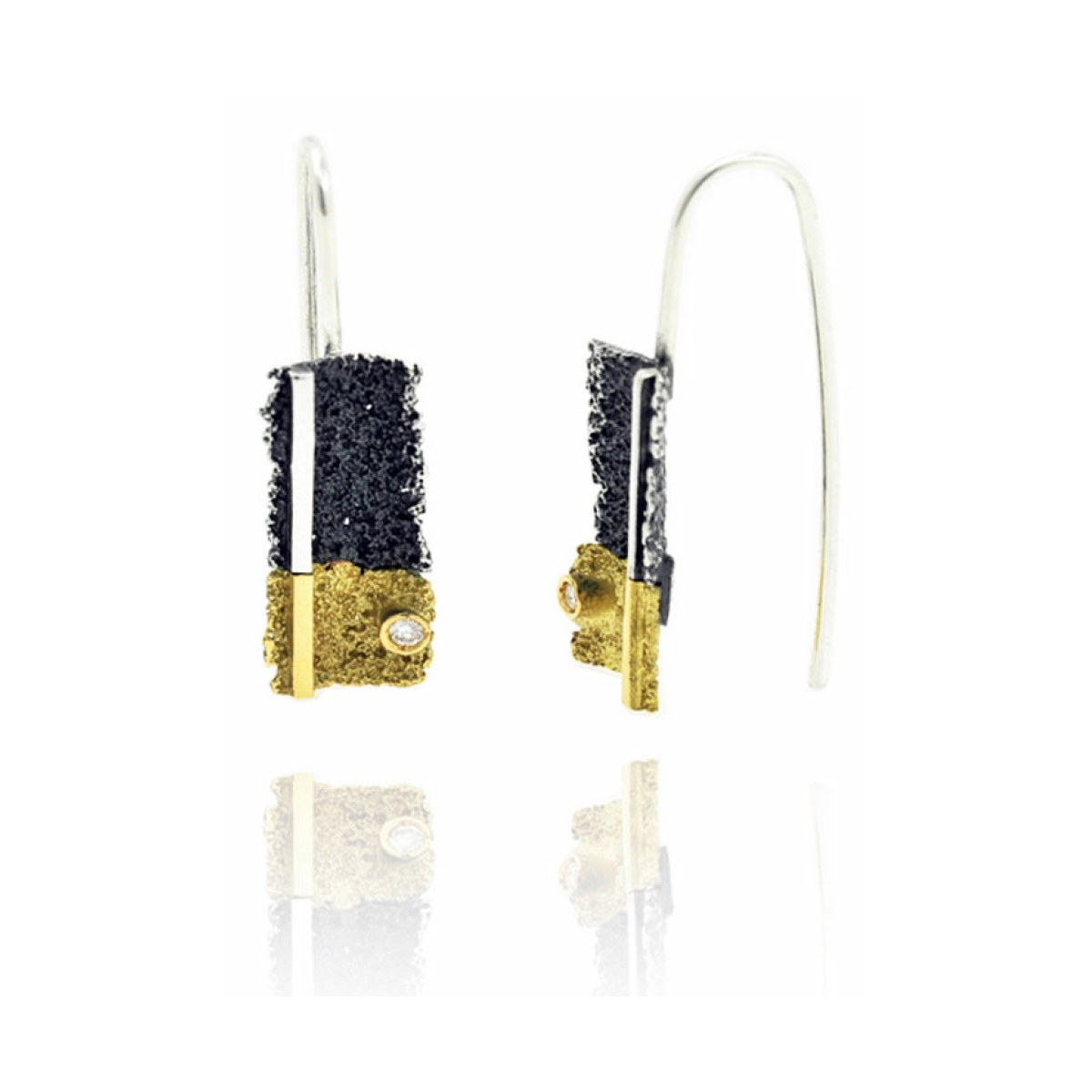Osha silver&gold earrings van Arior Barcelona
