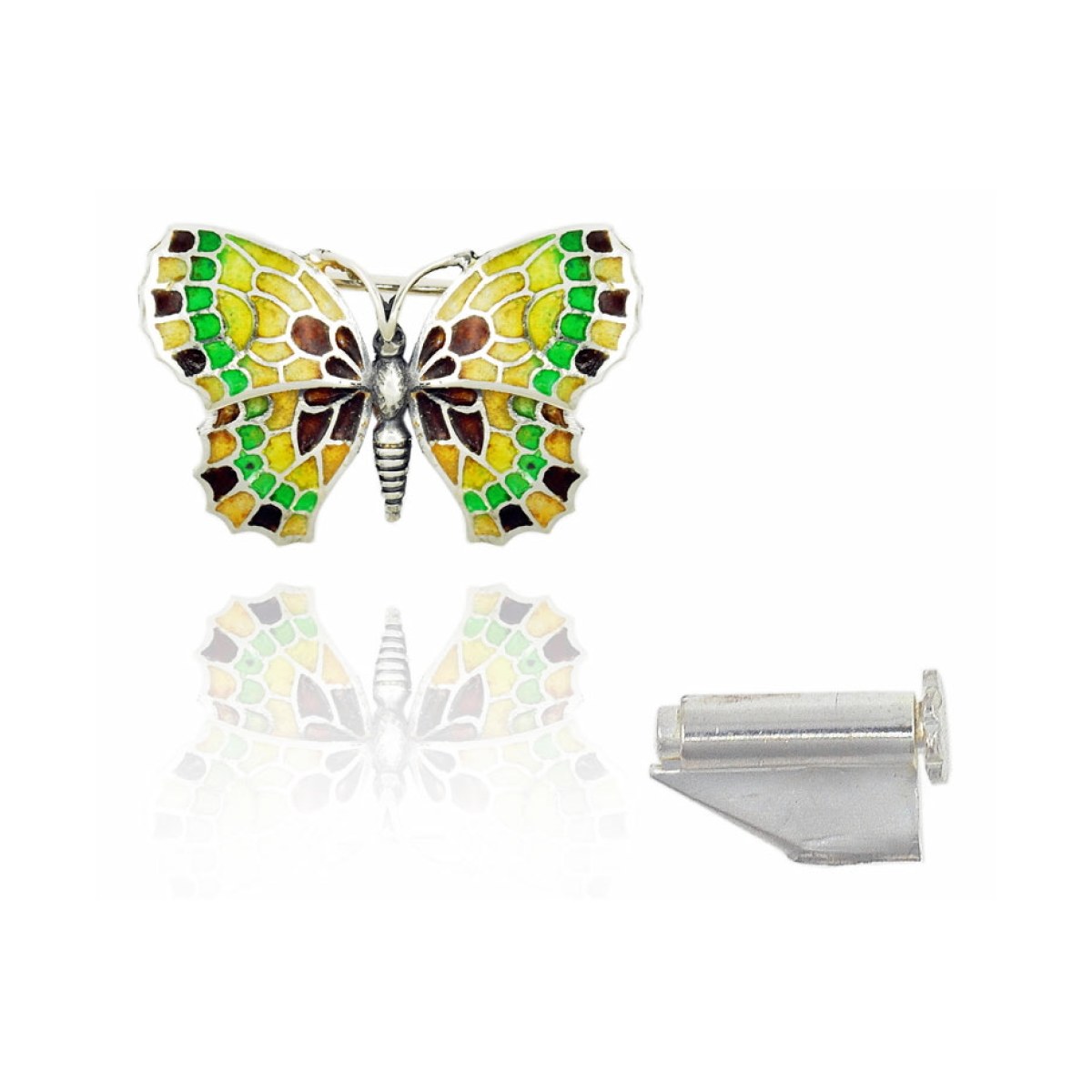 Small Brown-Ochre Butterfly Brooch van Arior Barcelona