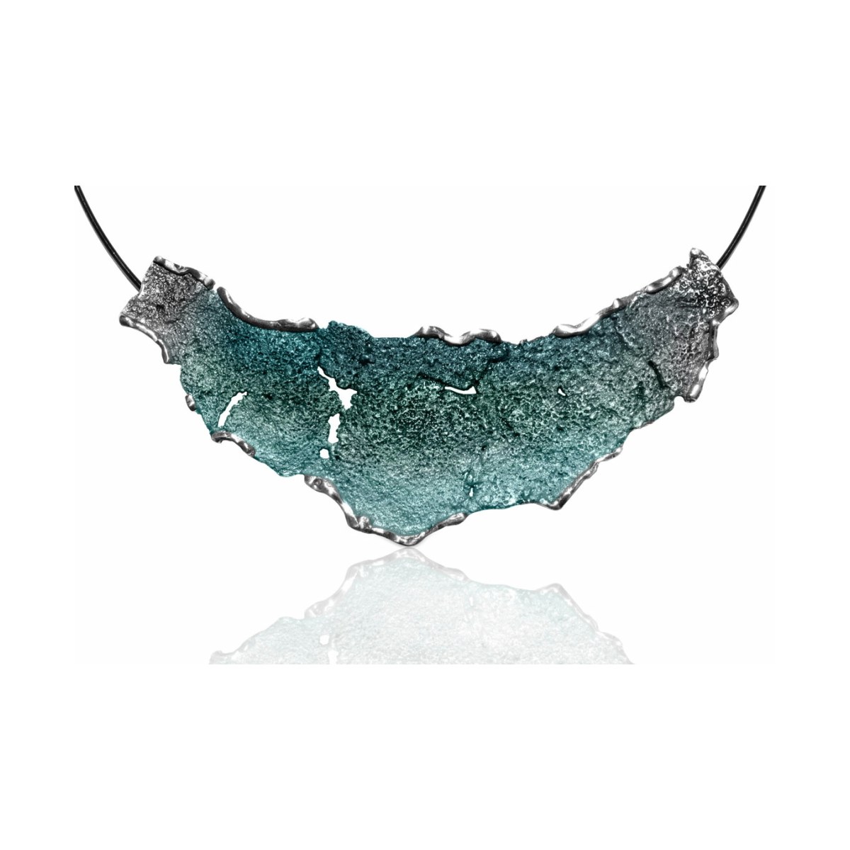 Intenzza Emerald green big necklace van Arior Barcelona