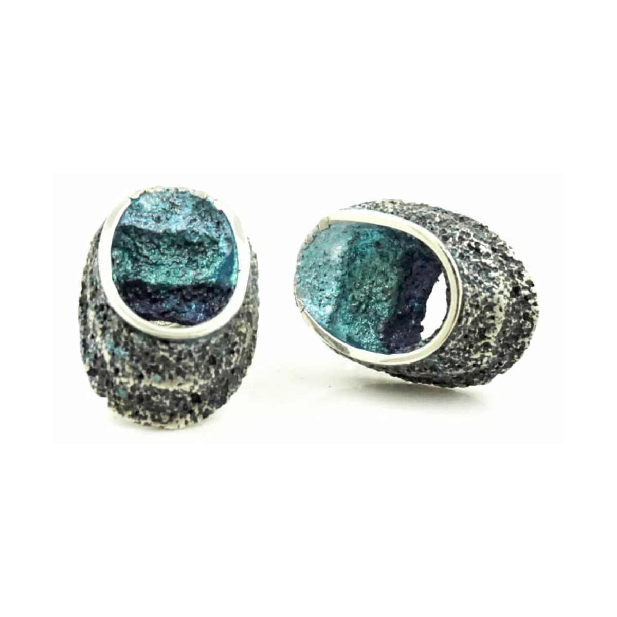 Sinera medium blue Formentera earrings van Arior Barcelona
