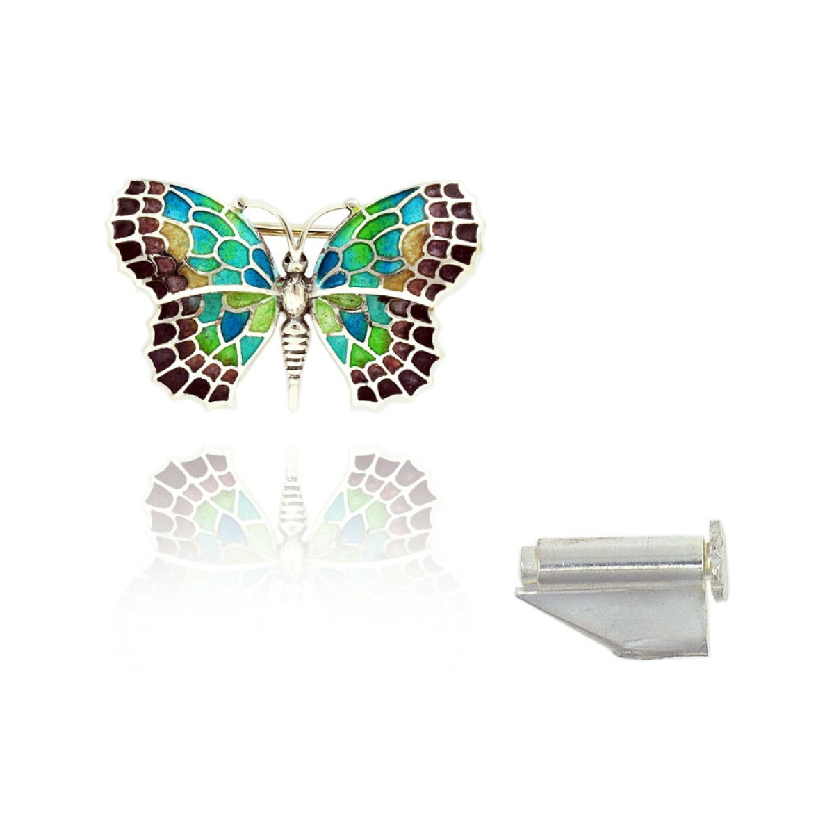 Small Violet-Green Butterfly Brooch van Arior Barcelona