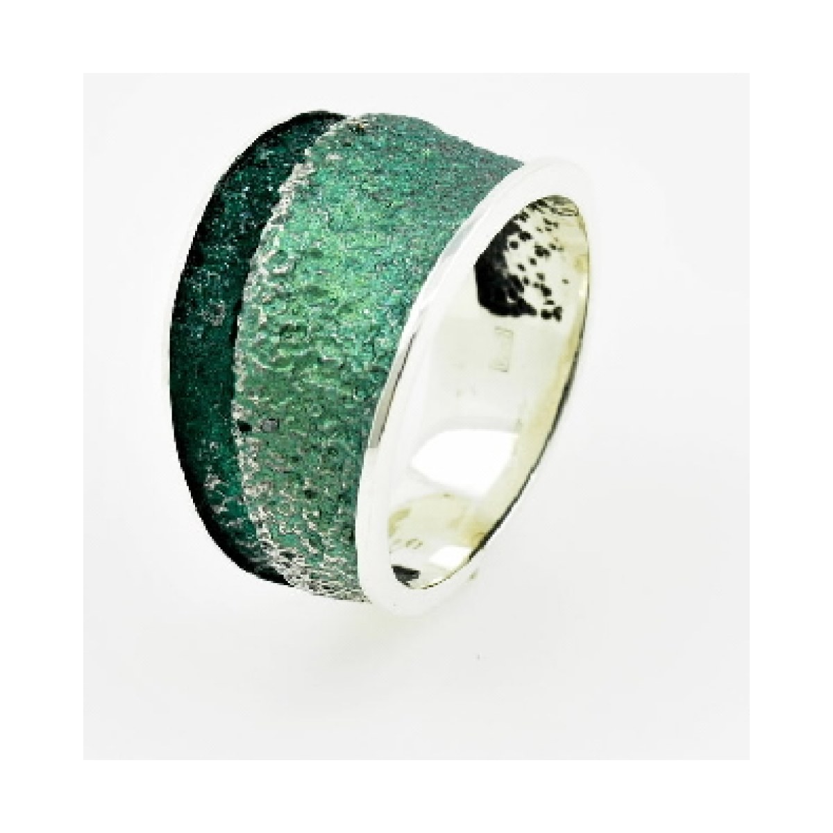 Medium emerald-green Troia ring van Arior Barcelona