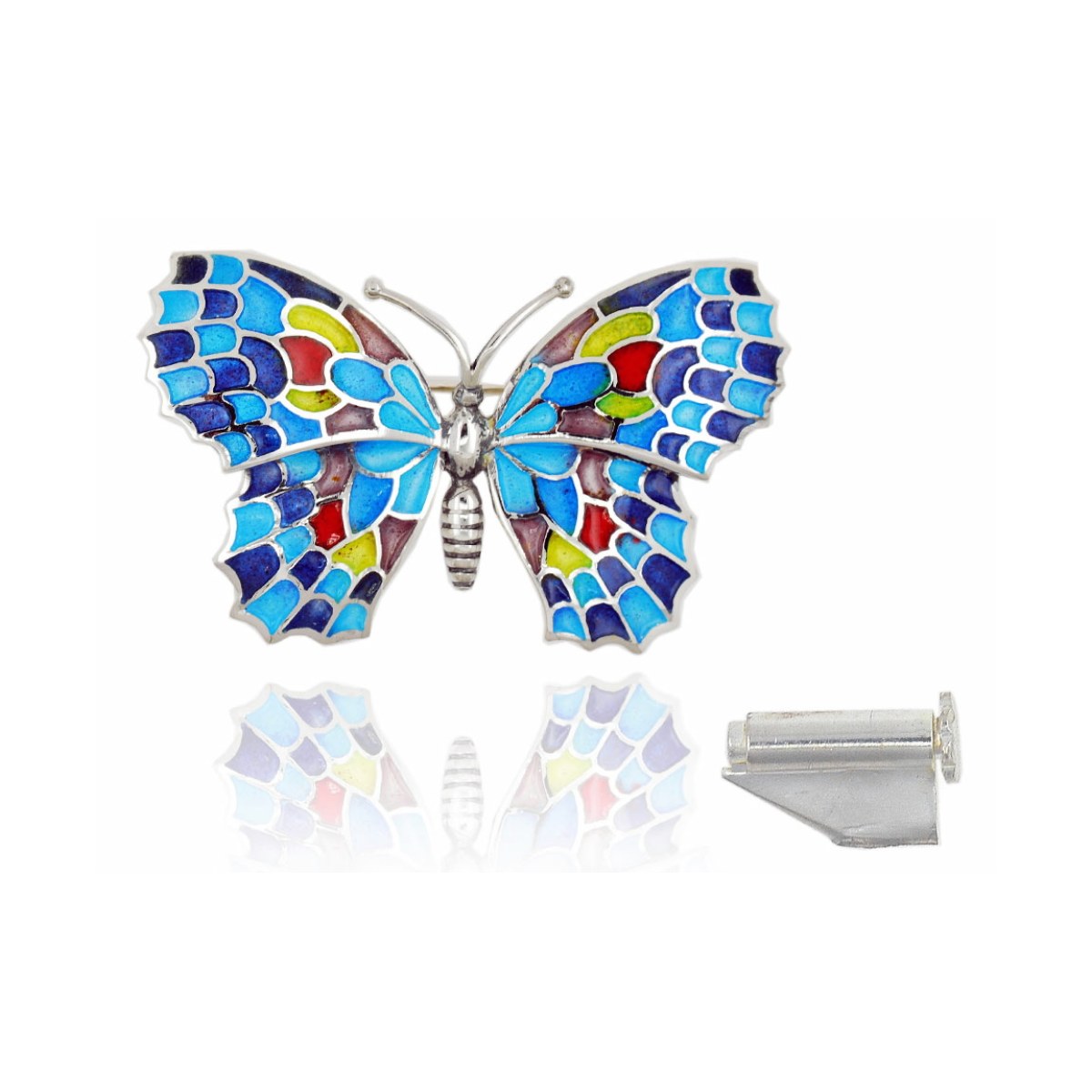 Large Colorful Butterfly Brooch van Arior Barcelona