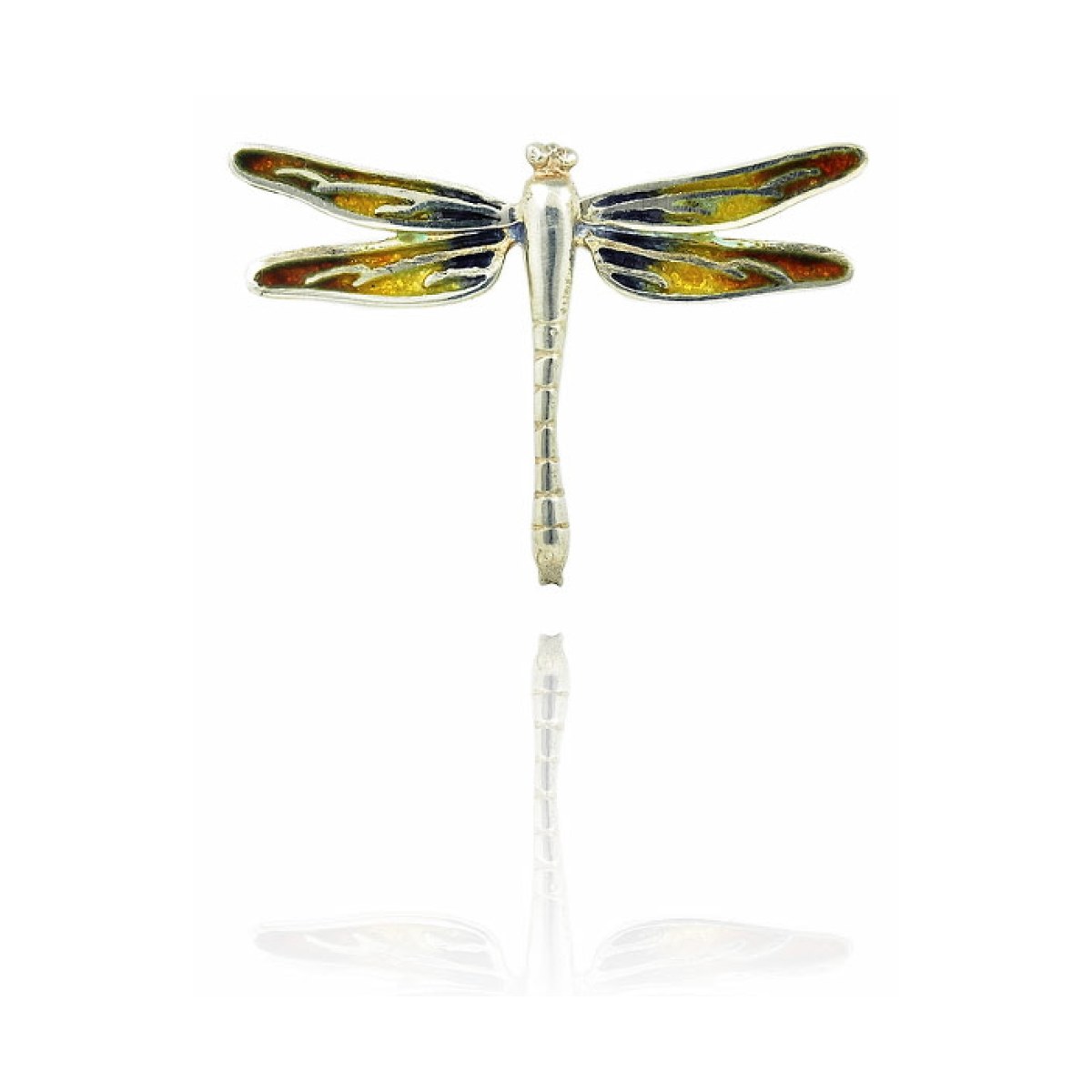 Small Yellow+Blue Violet+Orange Dragonfly Pendant van Arior Barcelona