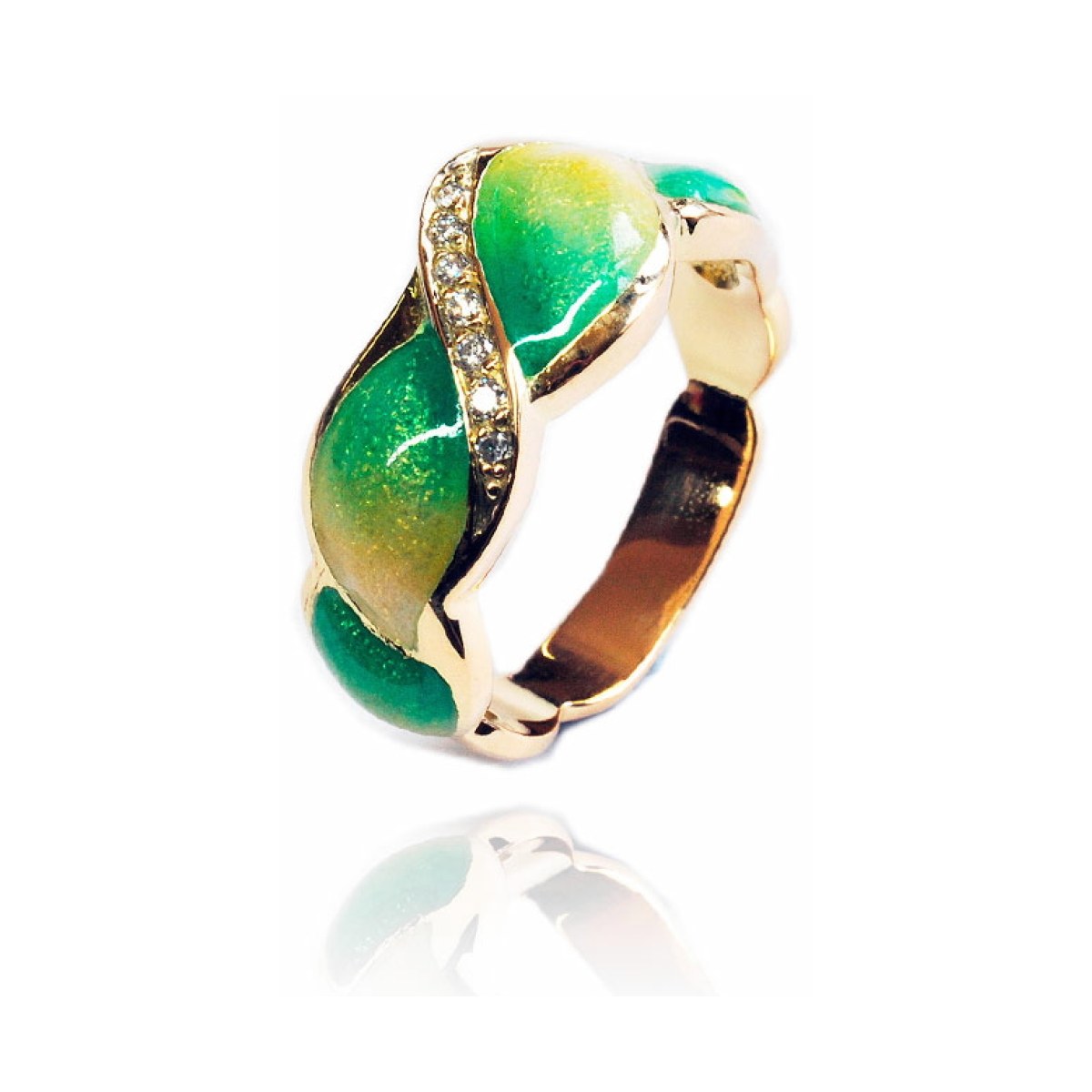Botanic green little ring van Arior Barcelona