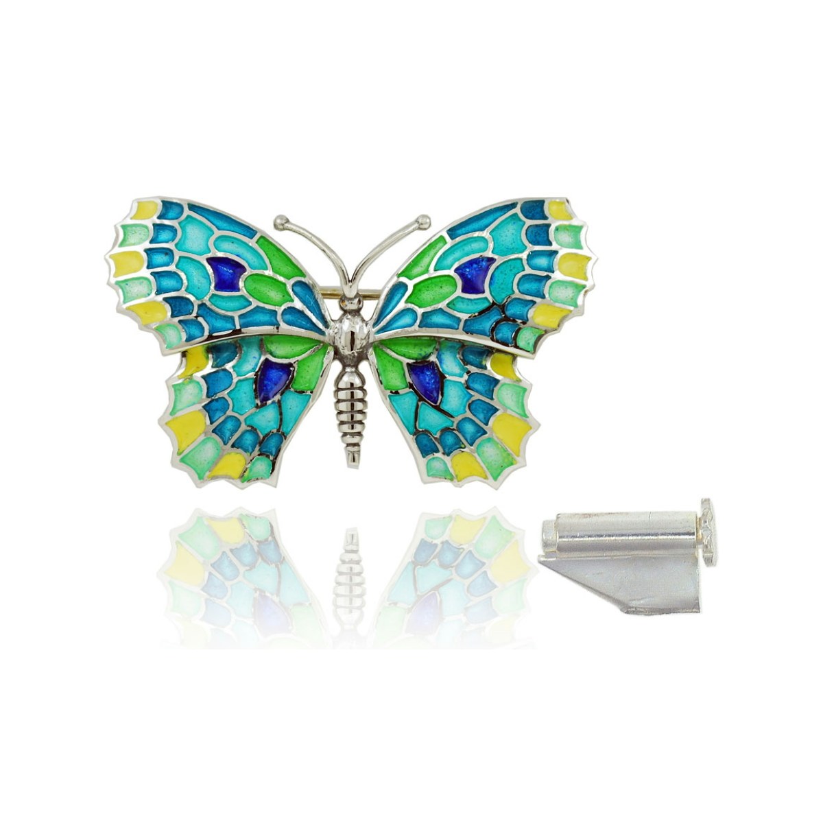 Large Yellow-Green Butterfly Brooch van Arior Barcelona