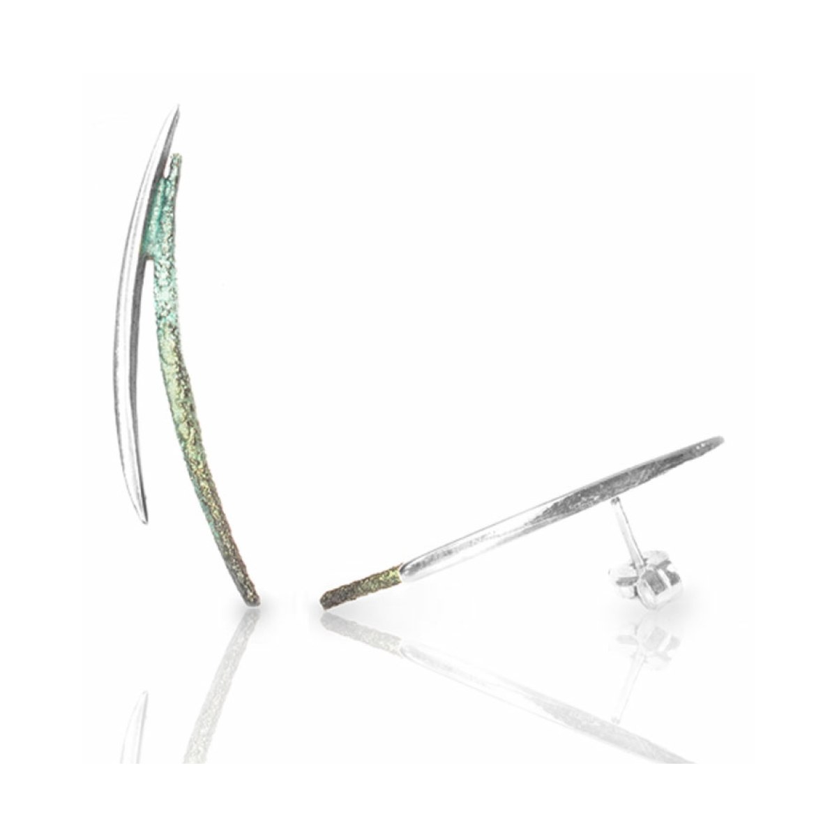 Dynamic MAragda green medium earring van Arior Barcelona