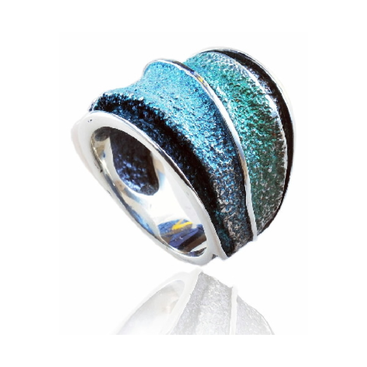 Big emerald-green Troia ring van Arior Barcelona