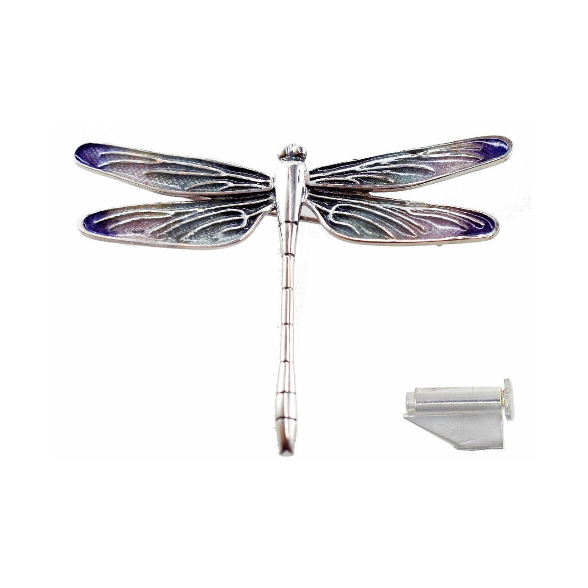 Grey-violet big Dragonfly brooch van Arior Barcelona