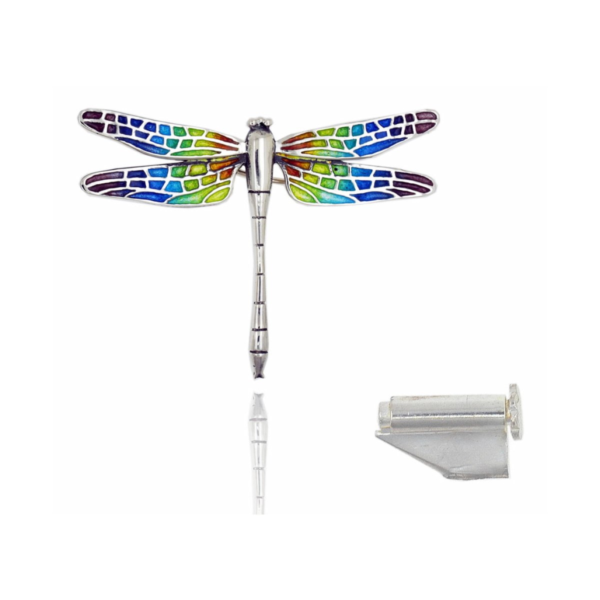 Coloured dragonfly brooch van Arior Barcelona