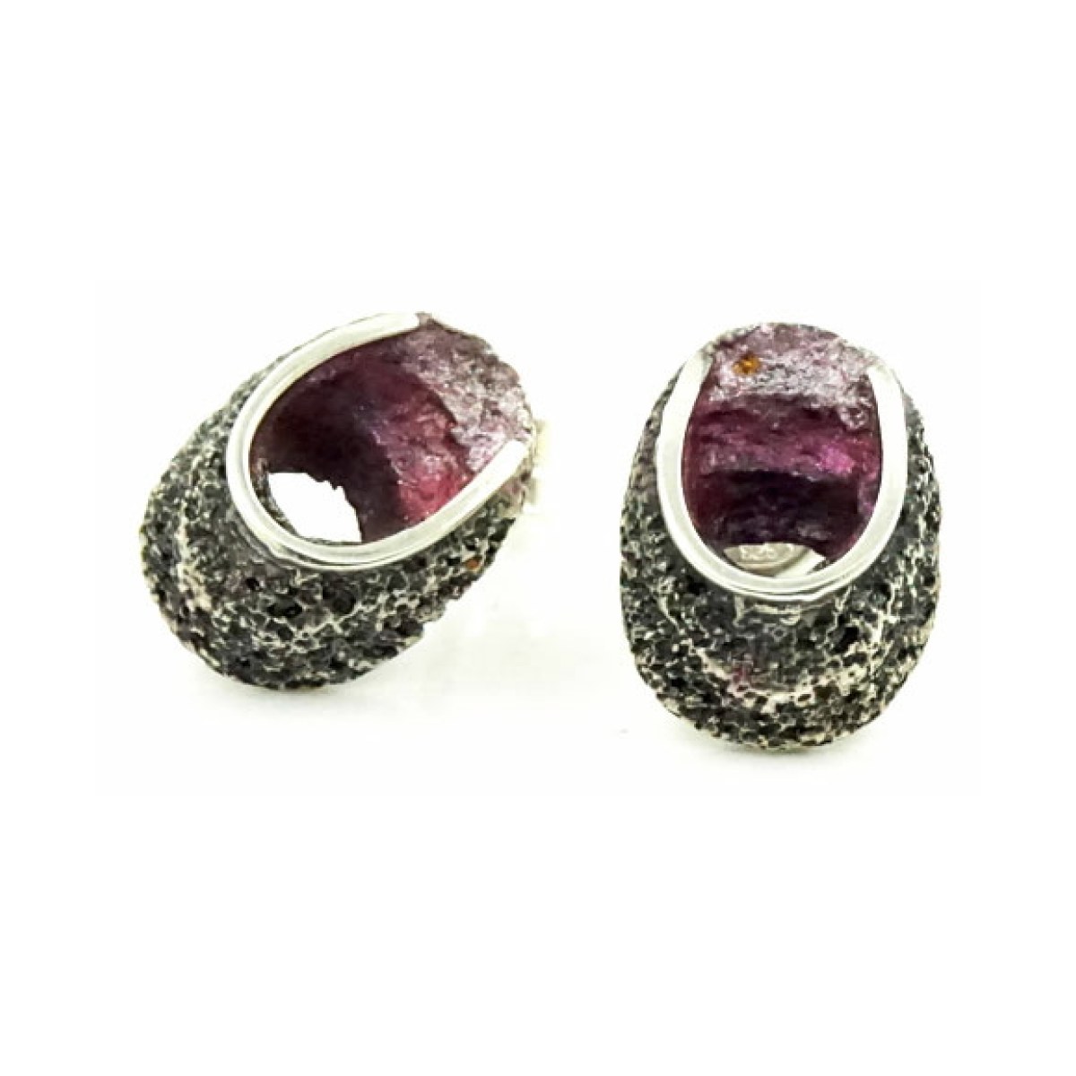 Sinera small purple earrings van Arior Barcelona