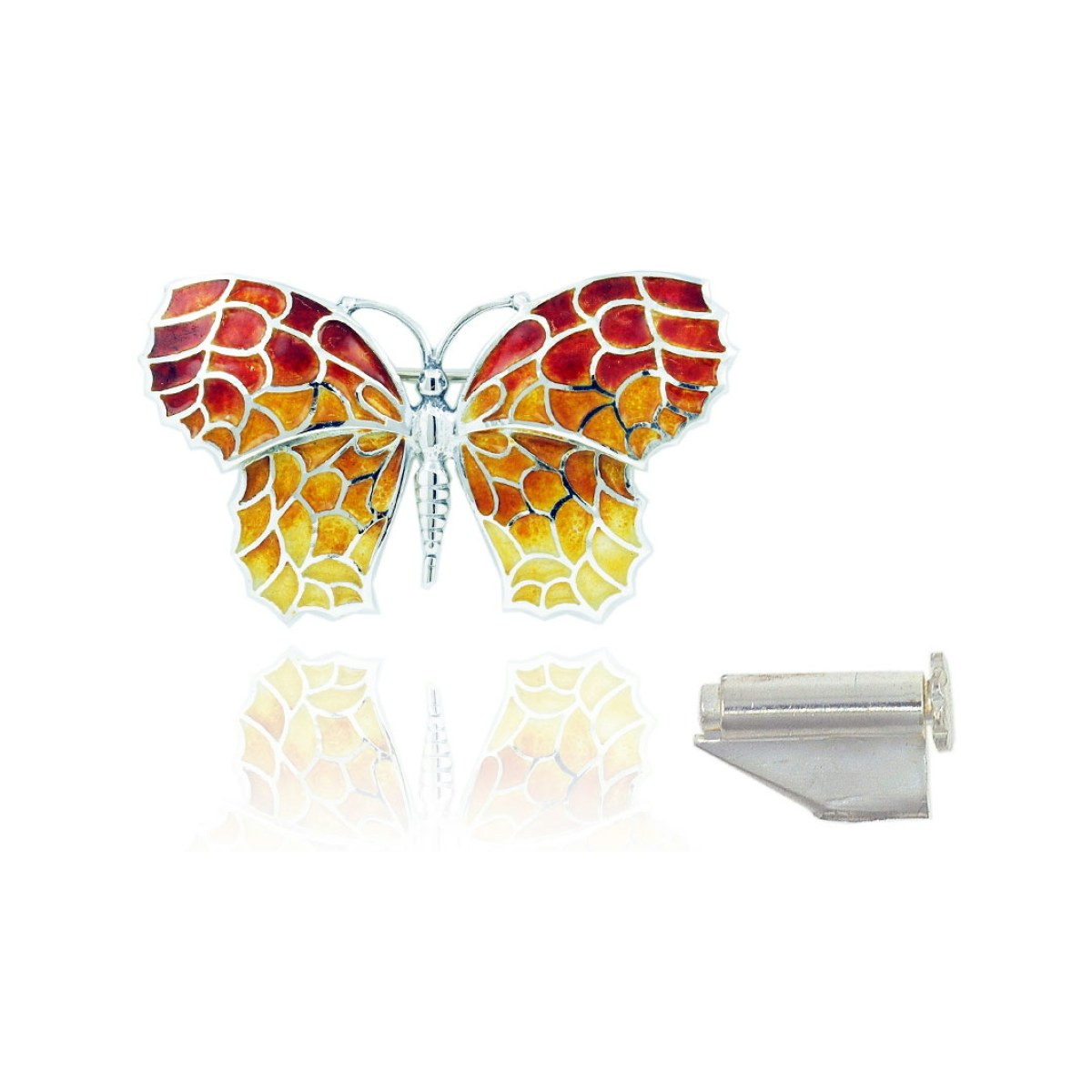 Medium Ochre Butterfly Brooch van Arior Barcelona