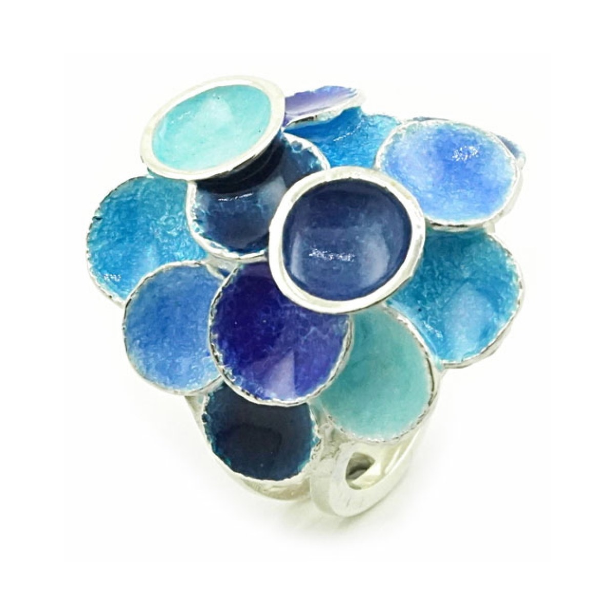 Singular blue multi round ring van Arior Barcelona